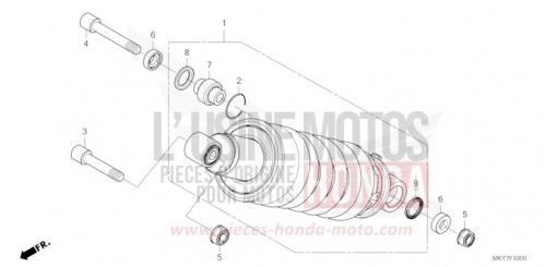 COUSSIN ARRIERE CBR650RACT de 2026